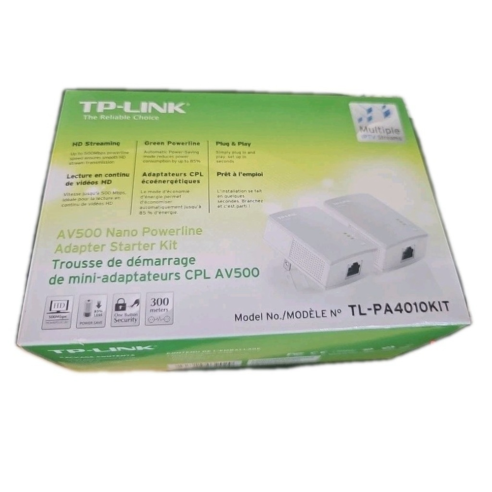 Lot 2 Prises CPL TP-Link AV500 TL-PA4025P Kit / 500 Mbps / 2 Ports Gigogne